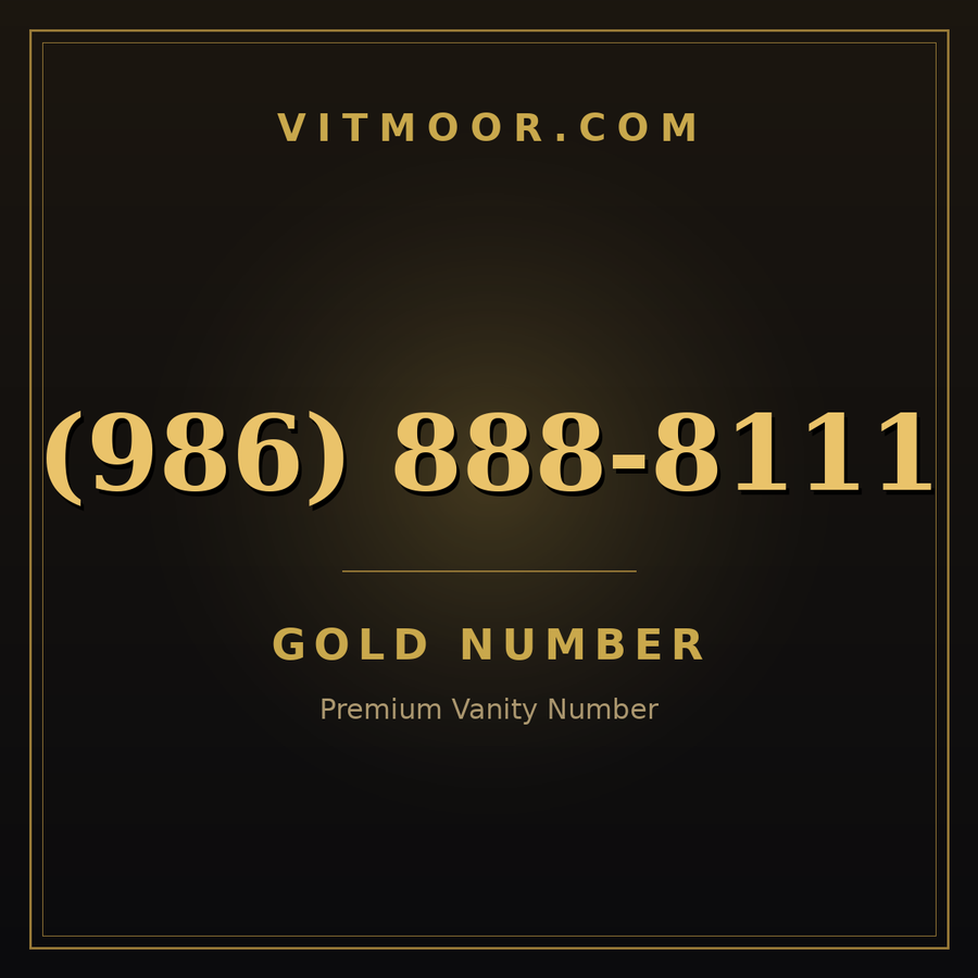 VITMOOR Gold premium number (986) 888-8111