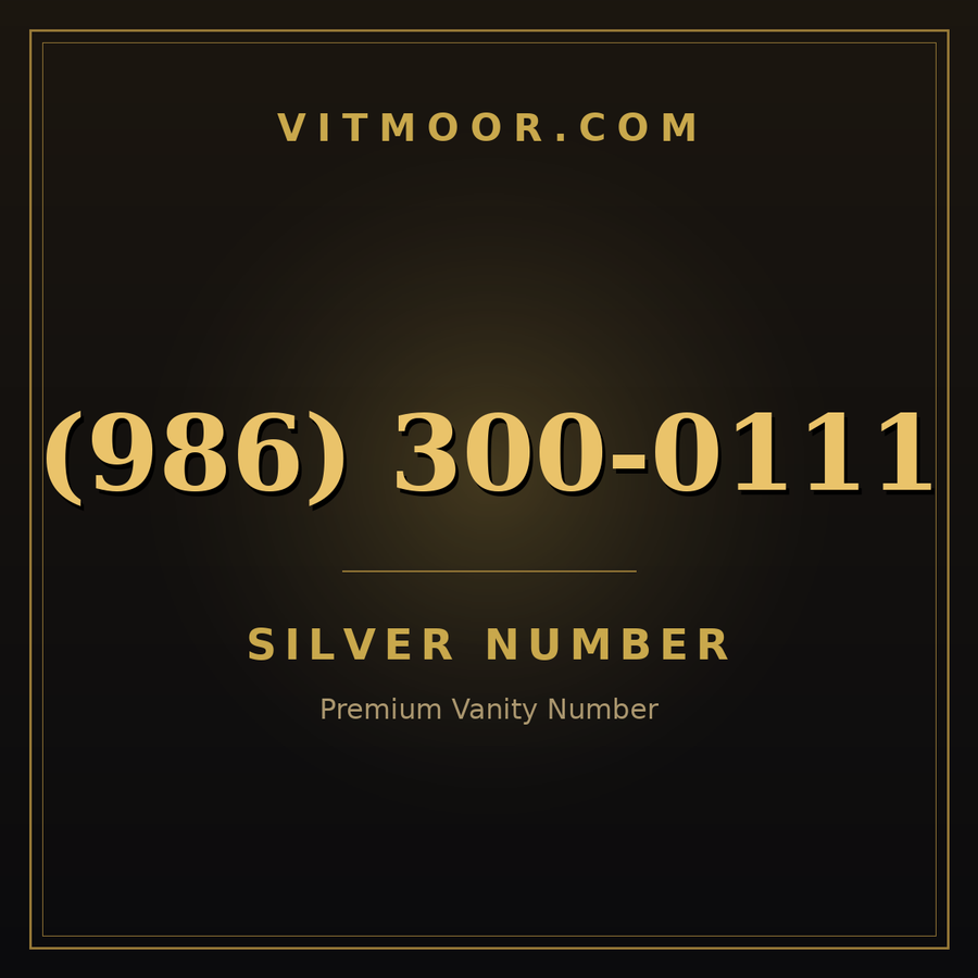 VITMOOR Silver premium number (986) 300-0111