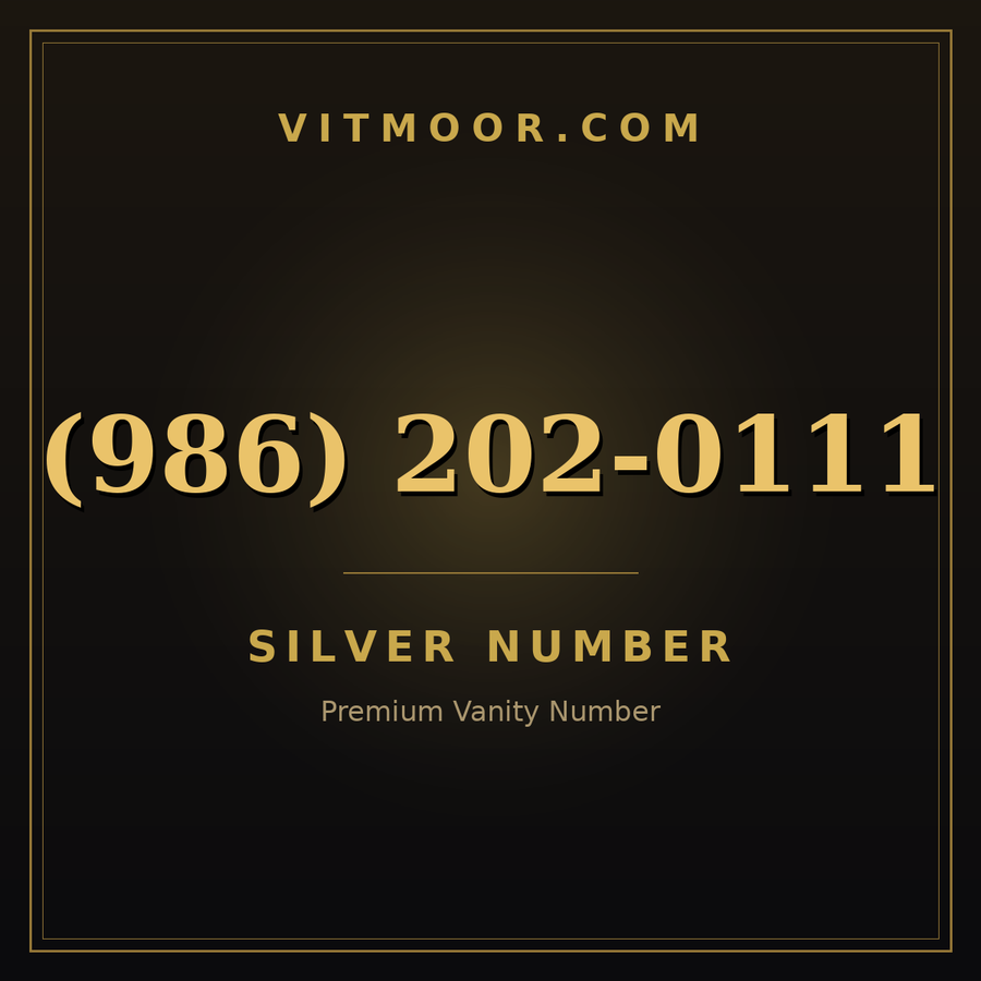 VITMOOR Silver premium number (986) 202-0111