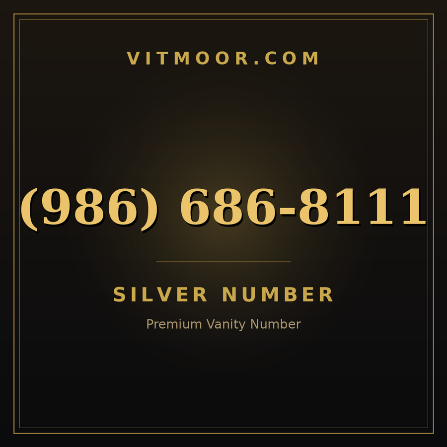 VITMOOR Silver premium number (986) 686-8111
