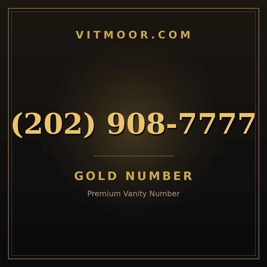VITMOOR Gold premium number (202) 908-7777