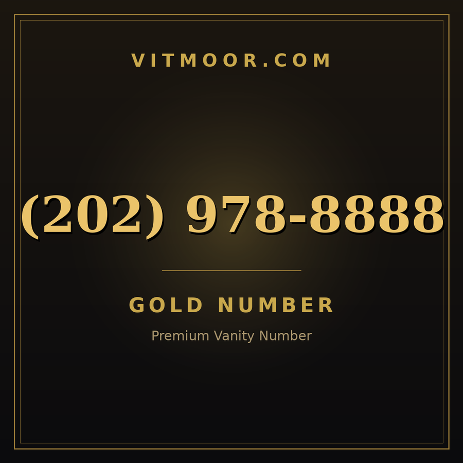 VITMOOR Gold premium number (202) 978-8888