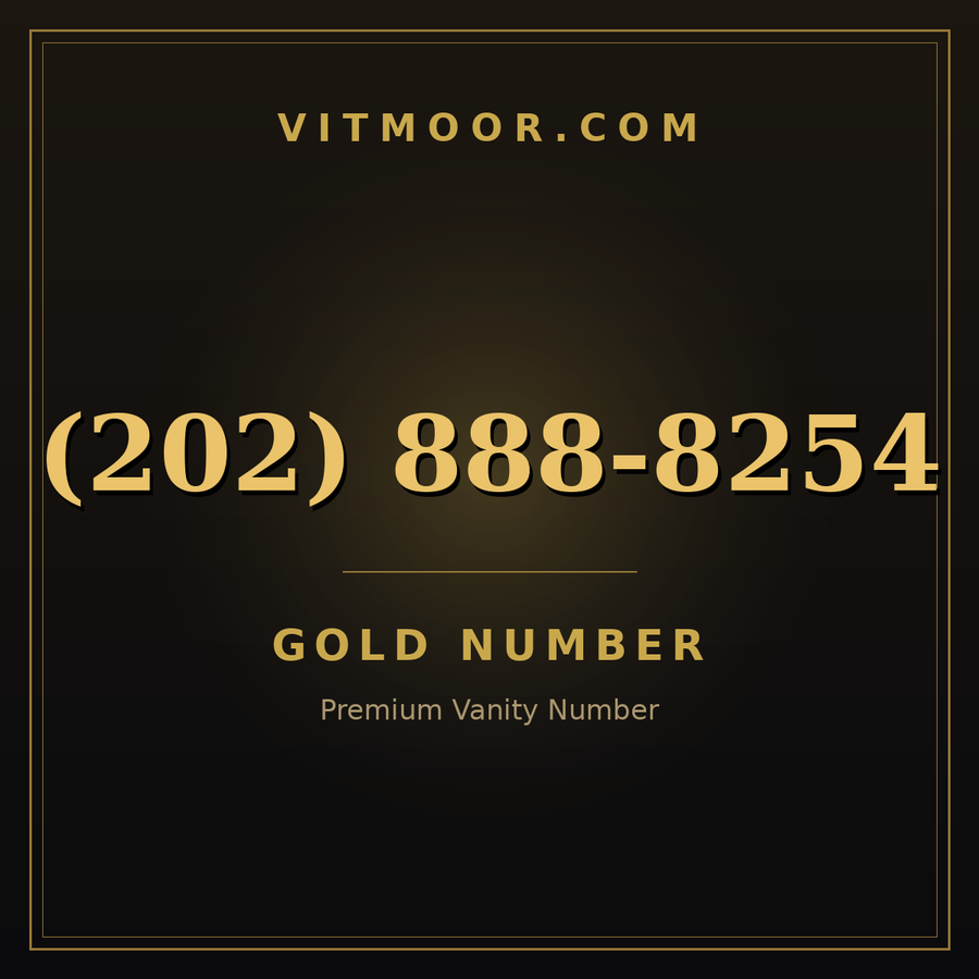 VITMOOR Gold premium number (202) 888-8254