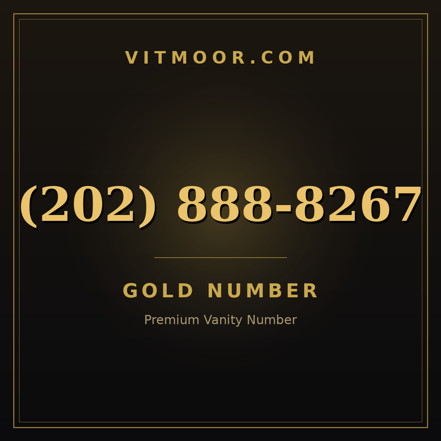 VITMOOR Gold premium number (202) 888-8267