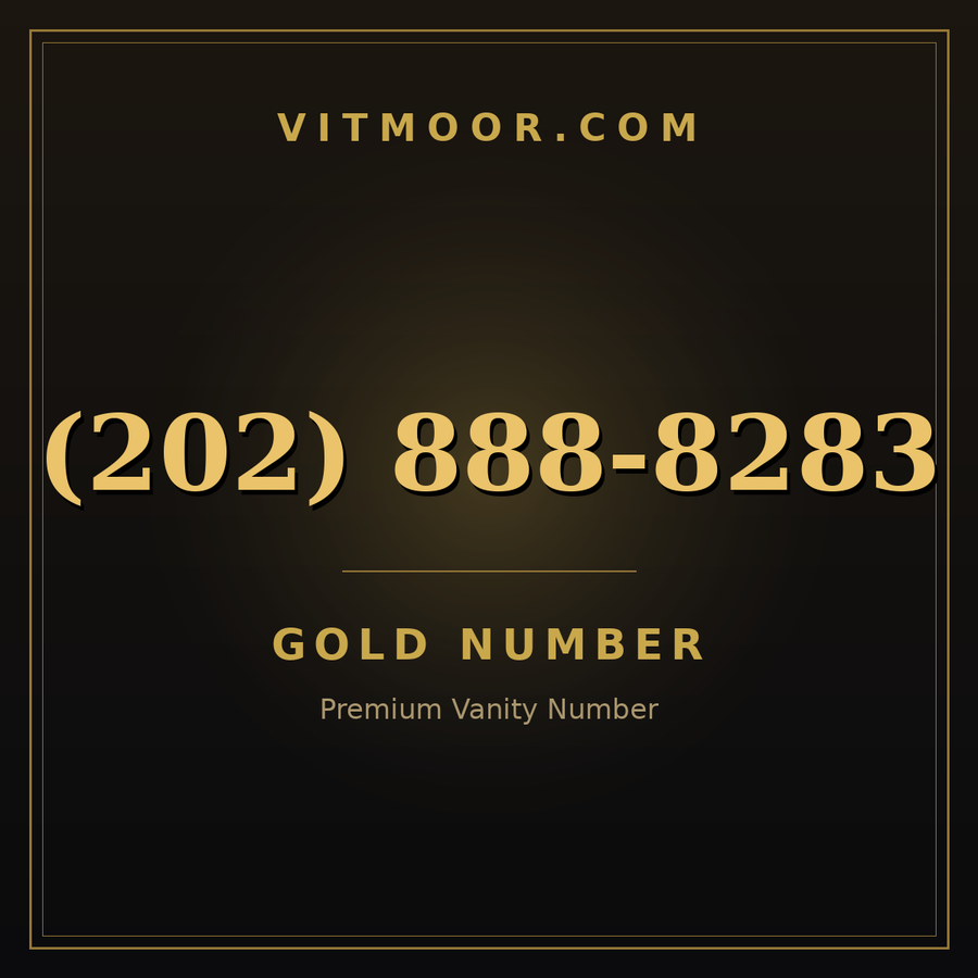 VITMOOR Gold premium number (202) 888-8283