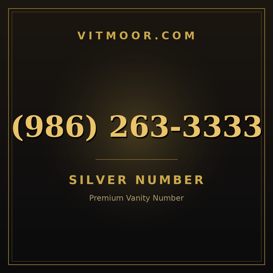 VITMOOR Silver premium number (986) 263-3333