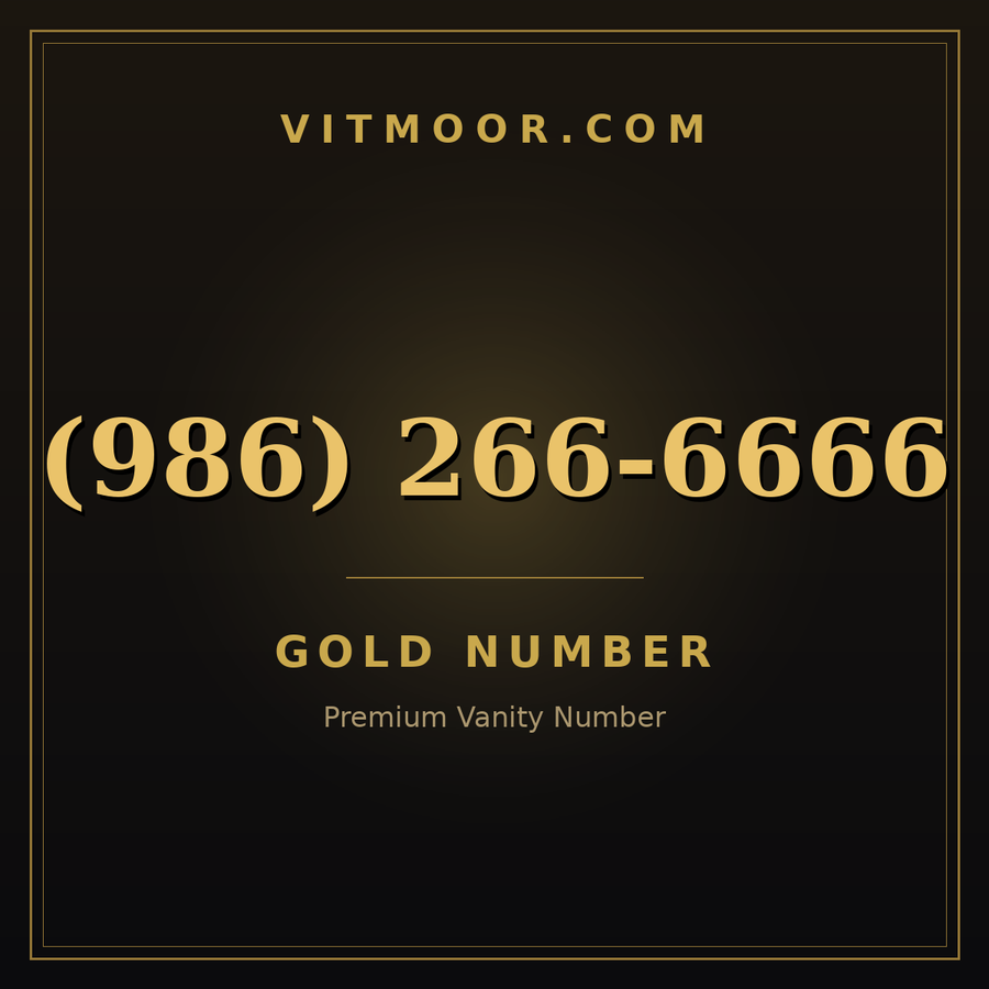 VITMOOR Gold premium number (986) 266-6666
