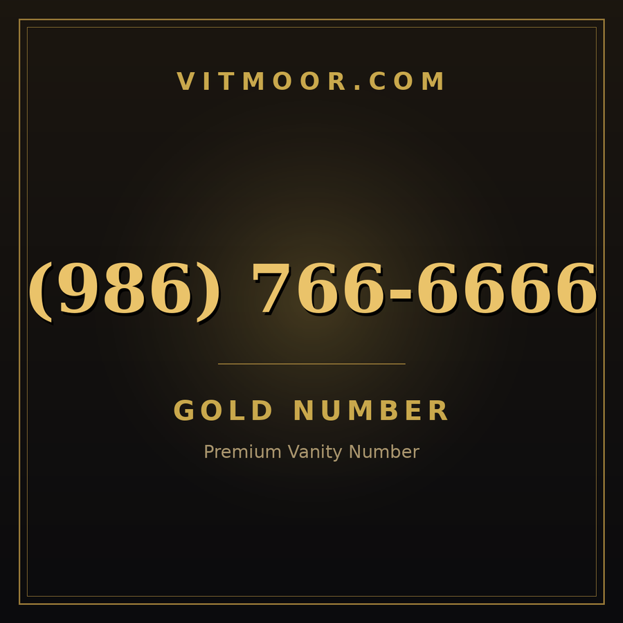 VITMOOR Gold premium number (986) 766-6666