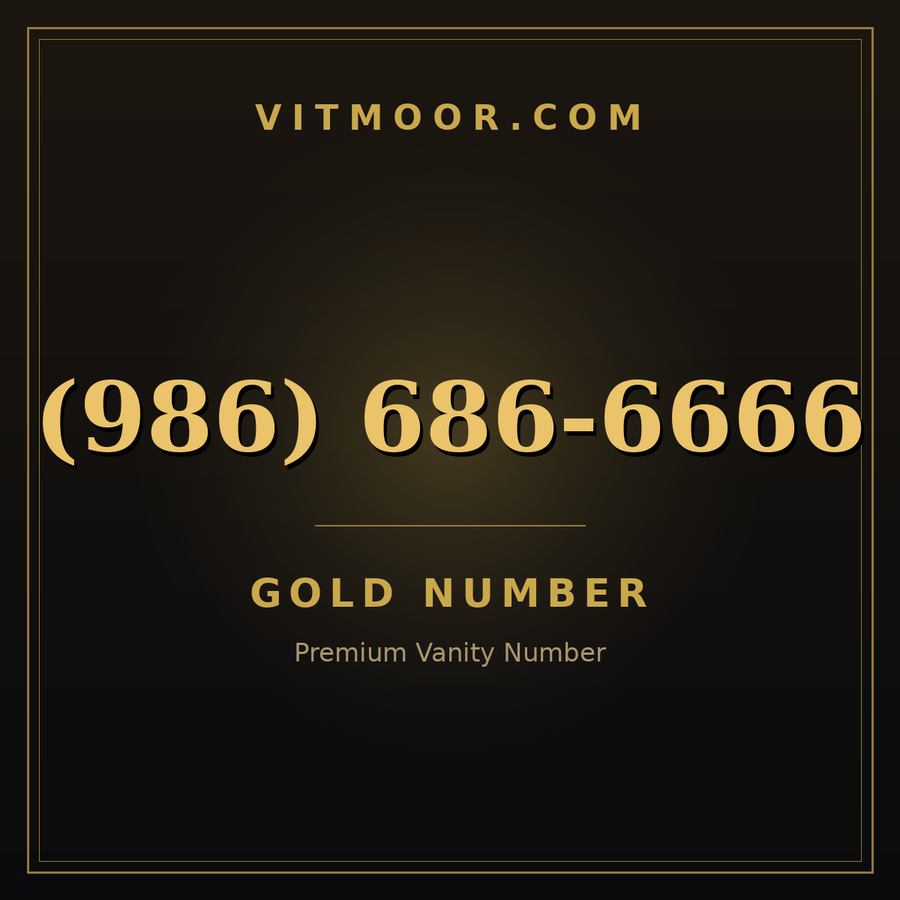 VITMOOR Gold premium number (986) 686-6666