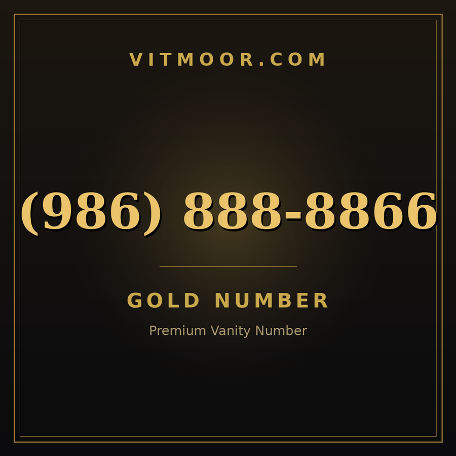 VITMOOR Gold premium number (986) 888-8866