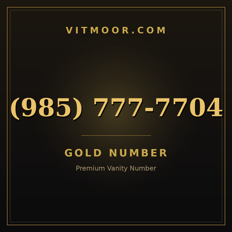 VITMOOR Gold premium number (985) 777-7704