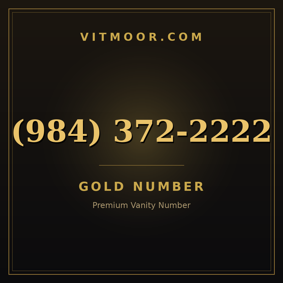 VITMOOR Gold premium number (984) 372-2222