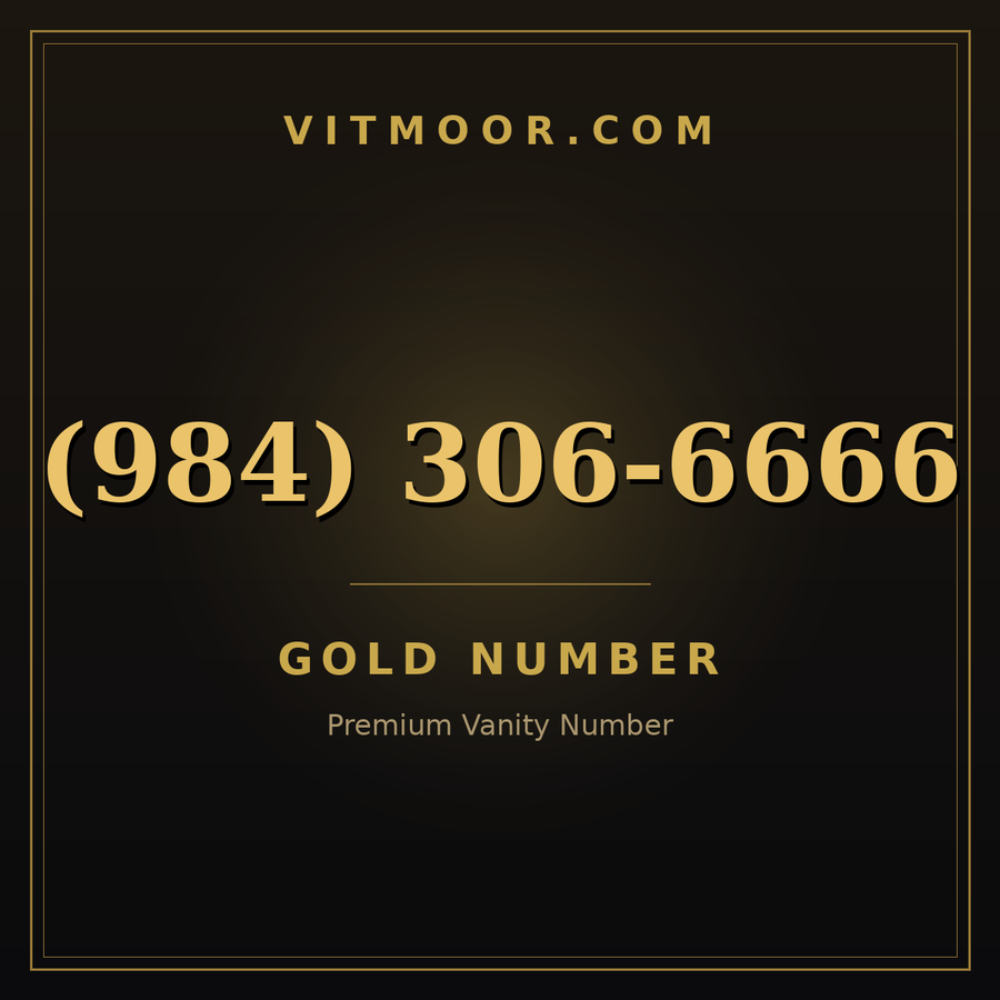 VITMOOR Gold premium number (984) 306-6666