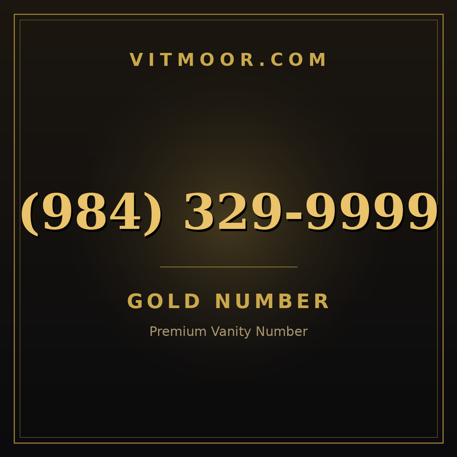 VITMOOR Gold premium number (984) 329-9999
