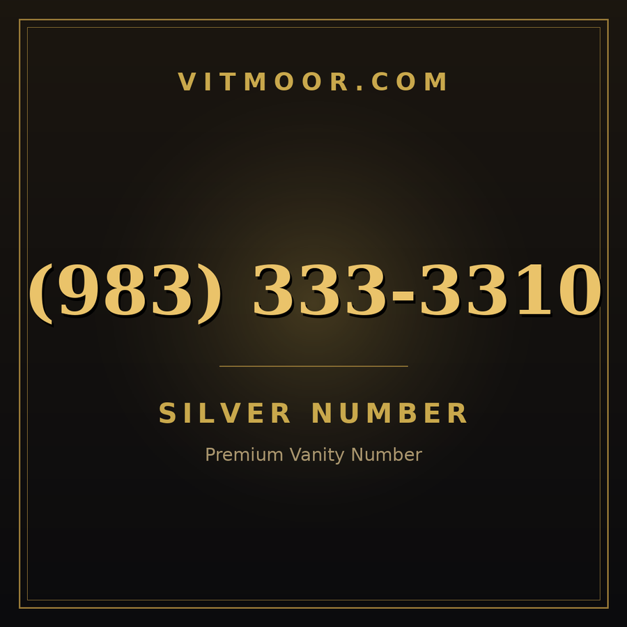 VITMOOR Silver premium number (983) 333-3310