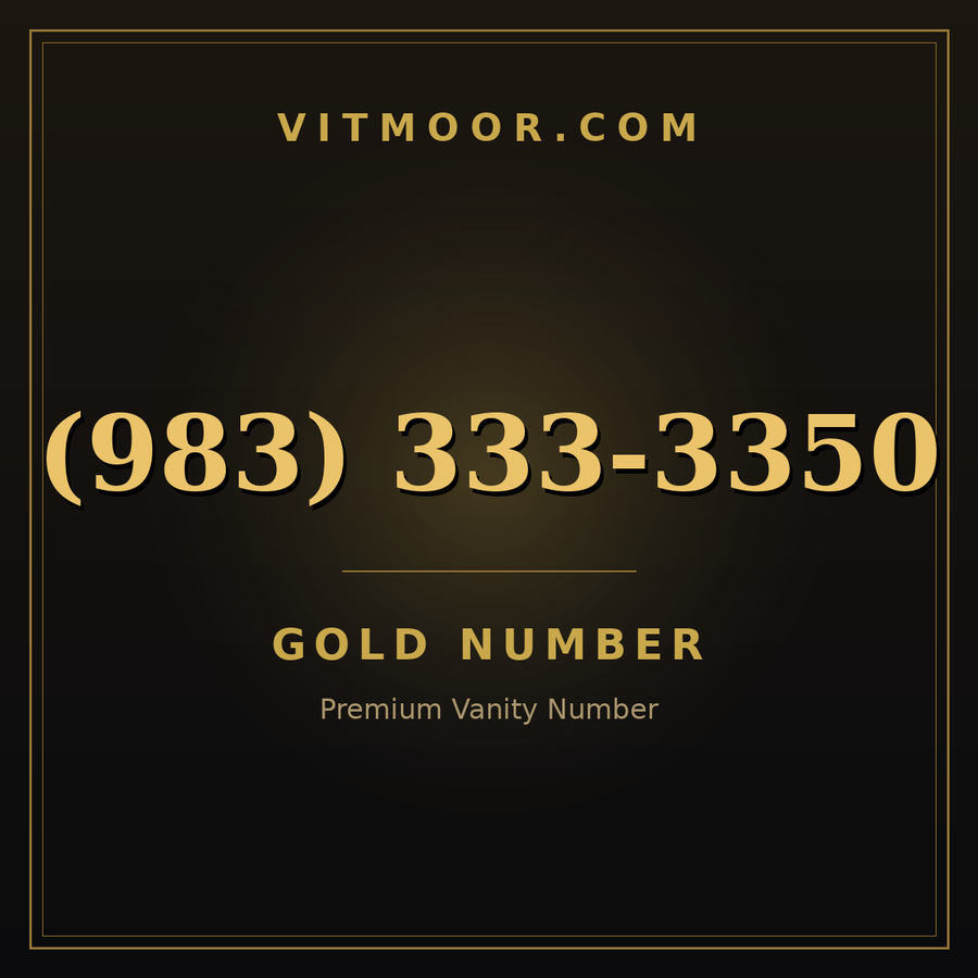 VITMOOR Gold premium number (983) 333-3350