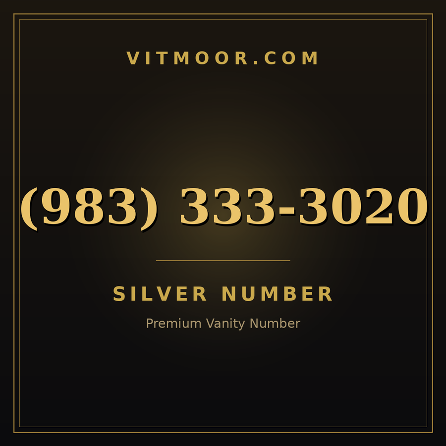 VITMOOR Silver premium number (983) 333-3020