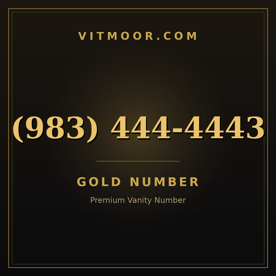 VITMOOR Gold premium number (983) 444-4443
