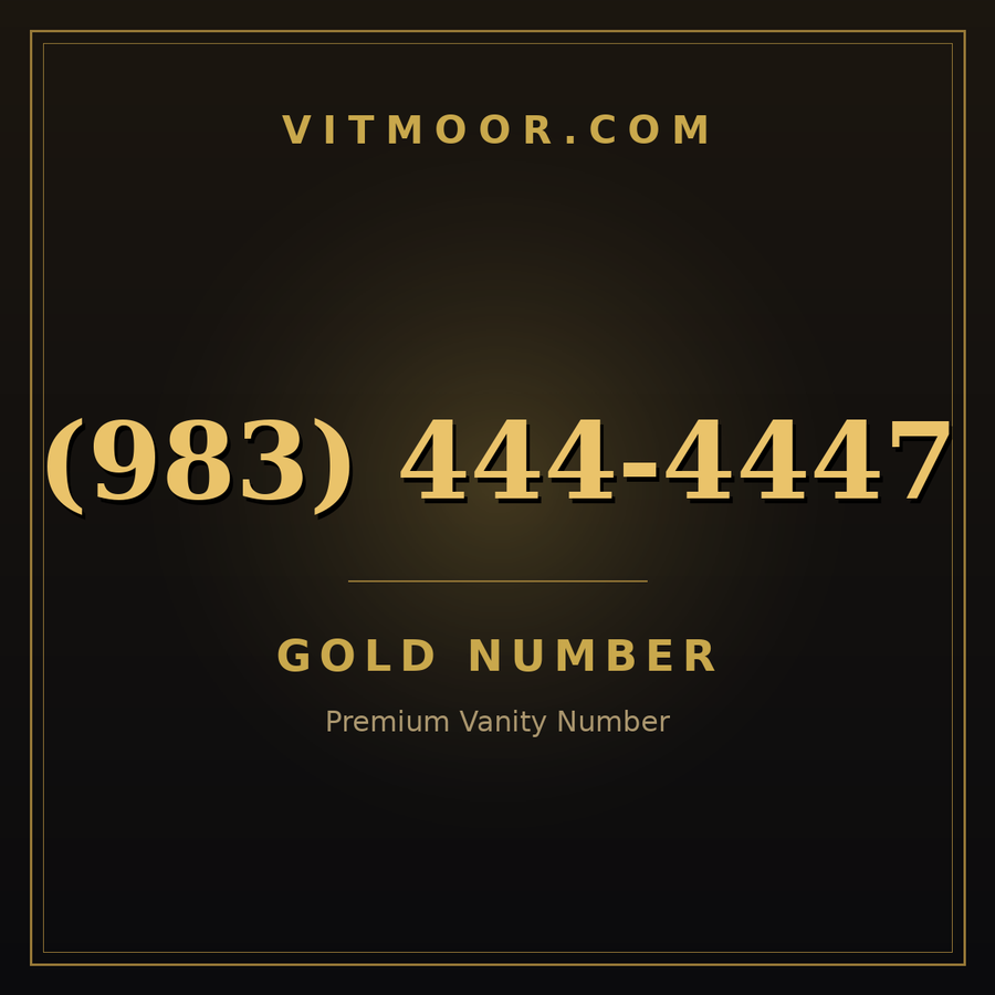 VITMOOR Gold premium number (983) 444-4447