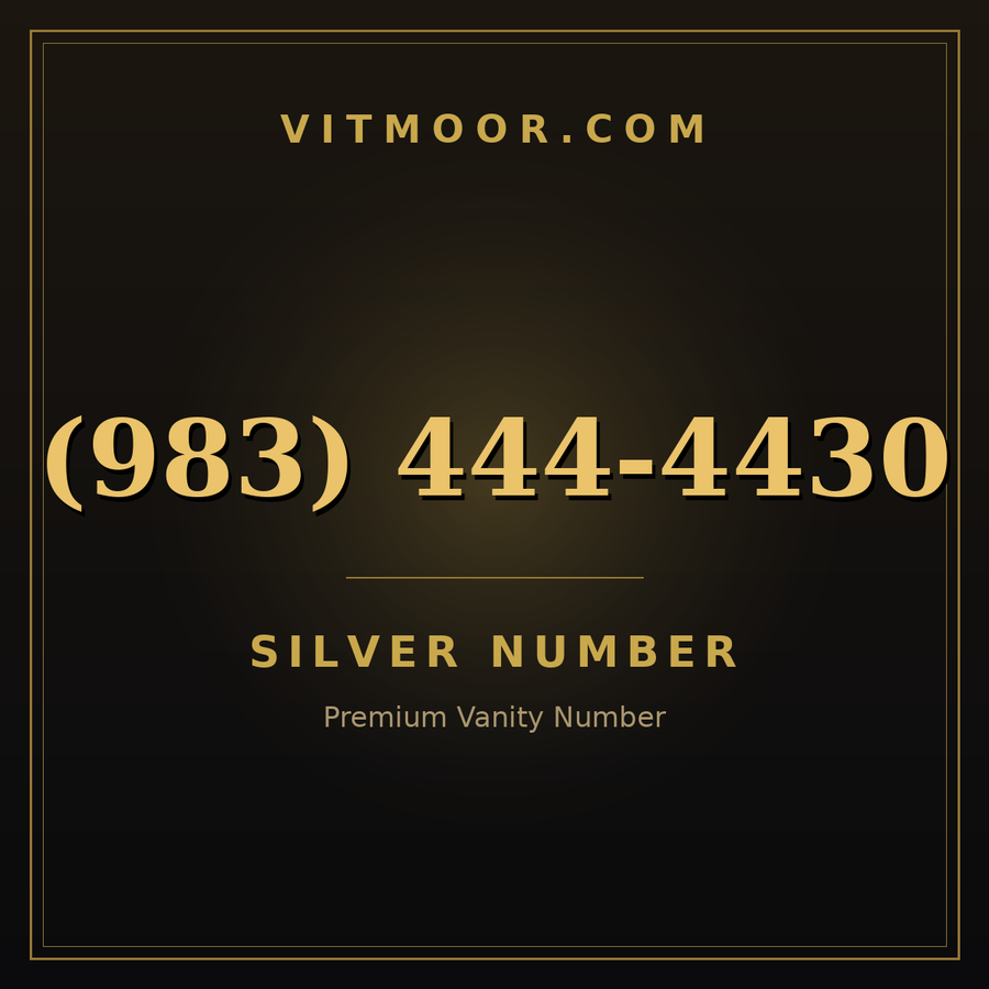 VITMOOR Silver premium number (983) 444-4430
