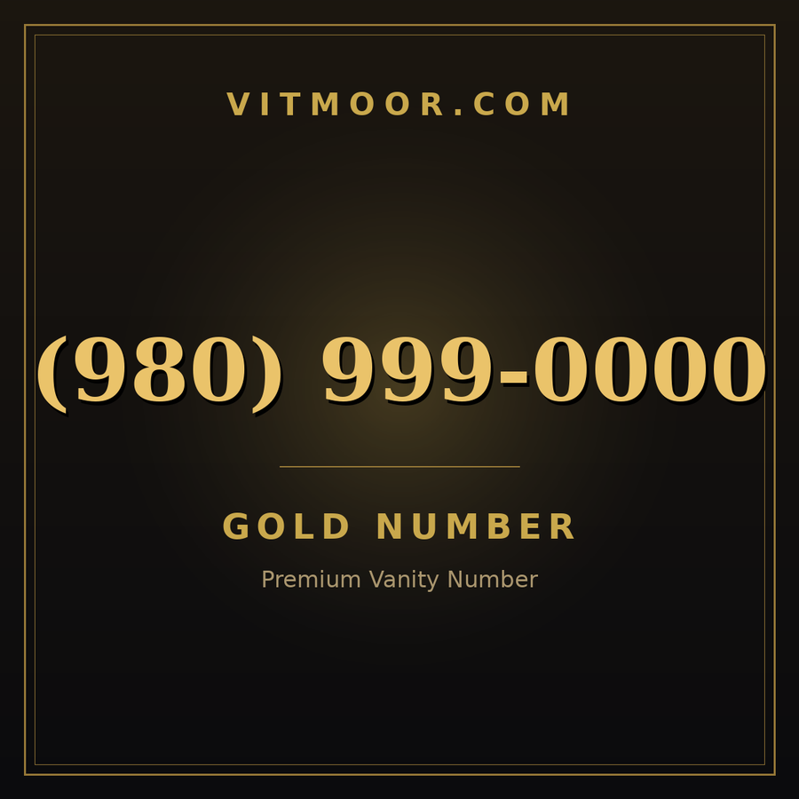 VITMOOR Gold premium number (980) 999-0000