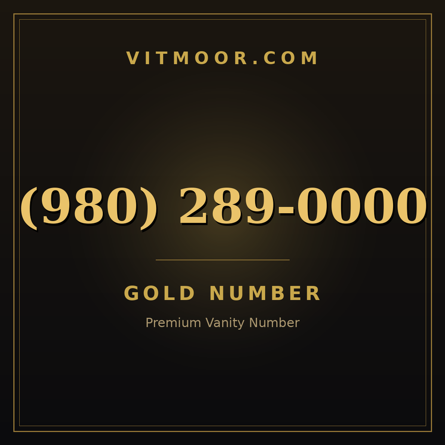 VITMOOR Gold premium number (980) 289-0000
