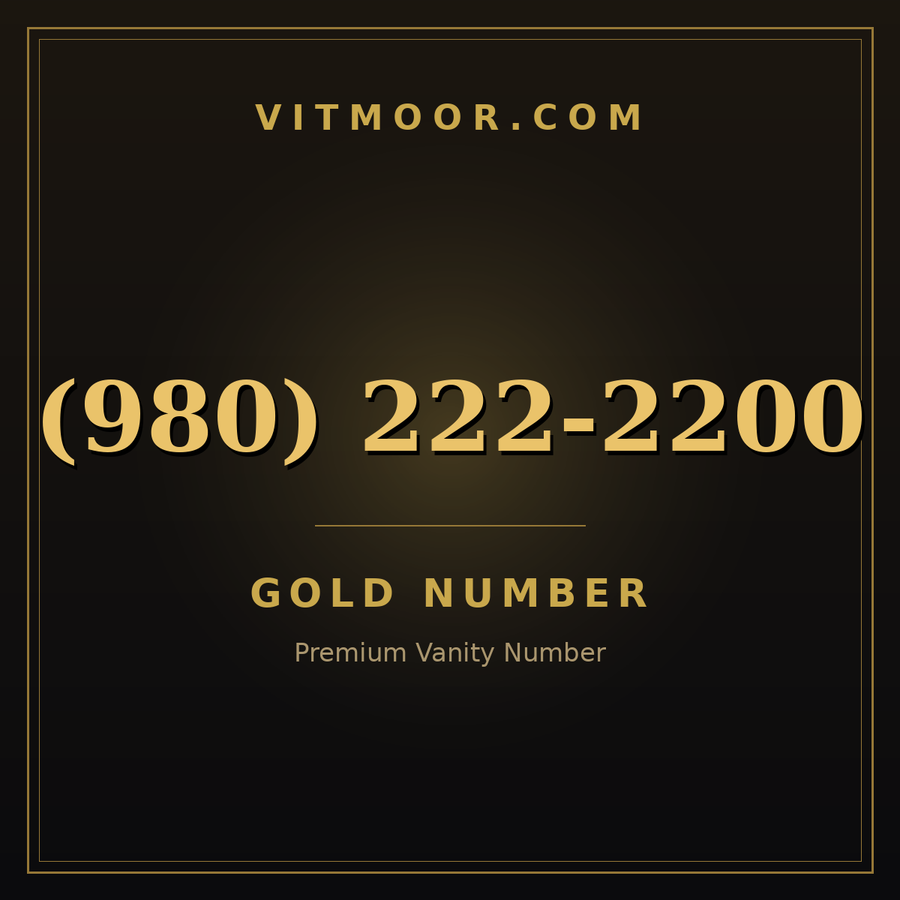 VITMOOR Gold premium number (980) 222-2200