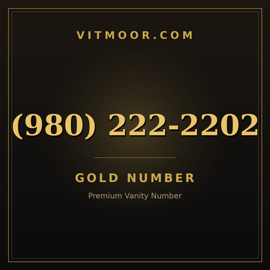 VITMOOR Gold premium number (980) 222-2202