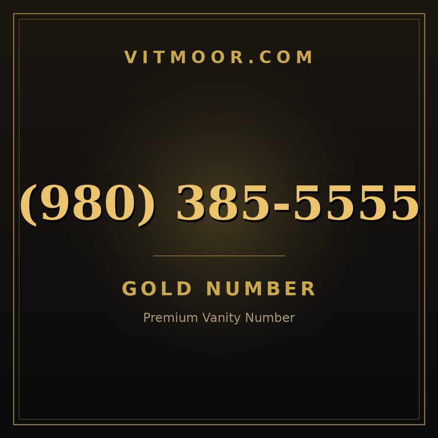 VITMOOR Gold premium number (980) 385-5555