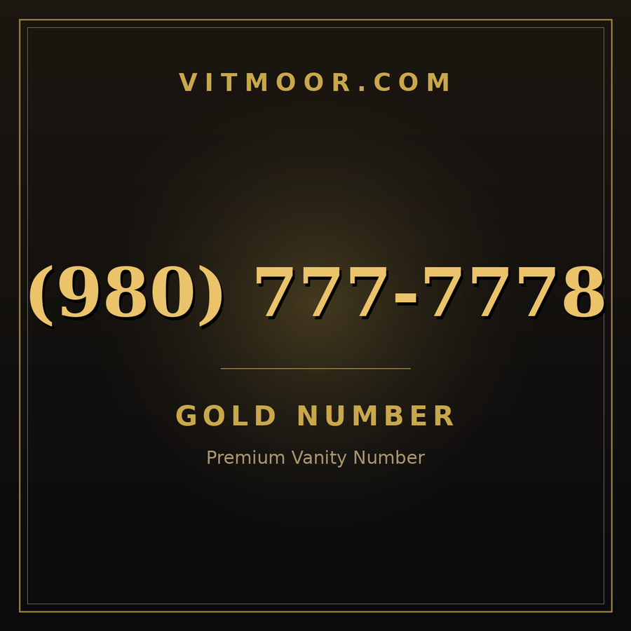 VITMOOR Gold premium number (980) 777-7778