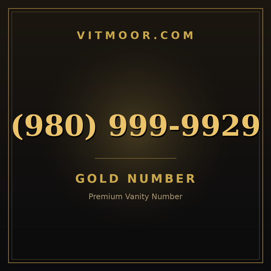 VITMOOR Gold premium number (980) 999-9929