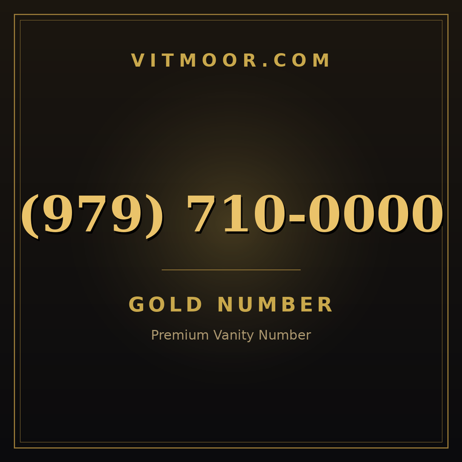 VITMOOR Gold premium number (979) 710-0000