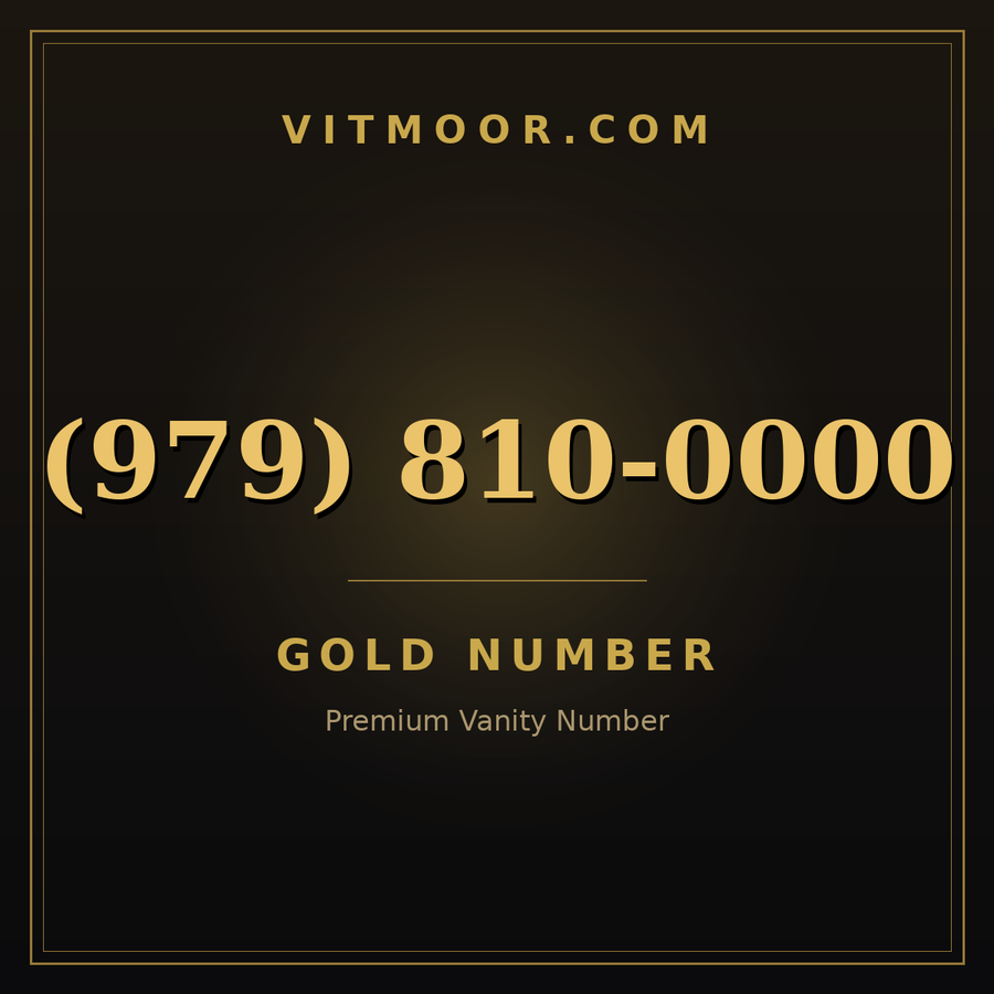 VITMOOR Gold premium number (979) 810-0000