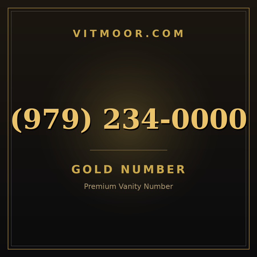VITMOOR Gold premium number (979) 234-0000