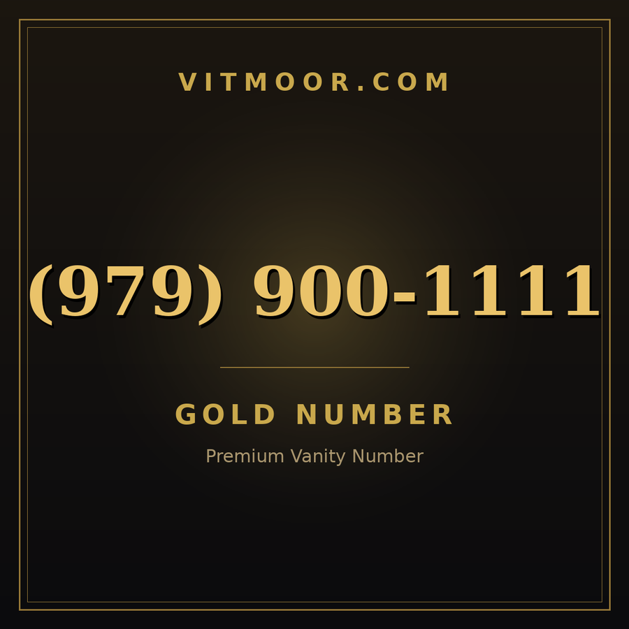 VITMOOR Gold premium number (979) 900-1111