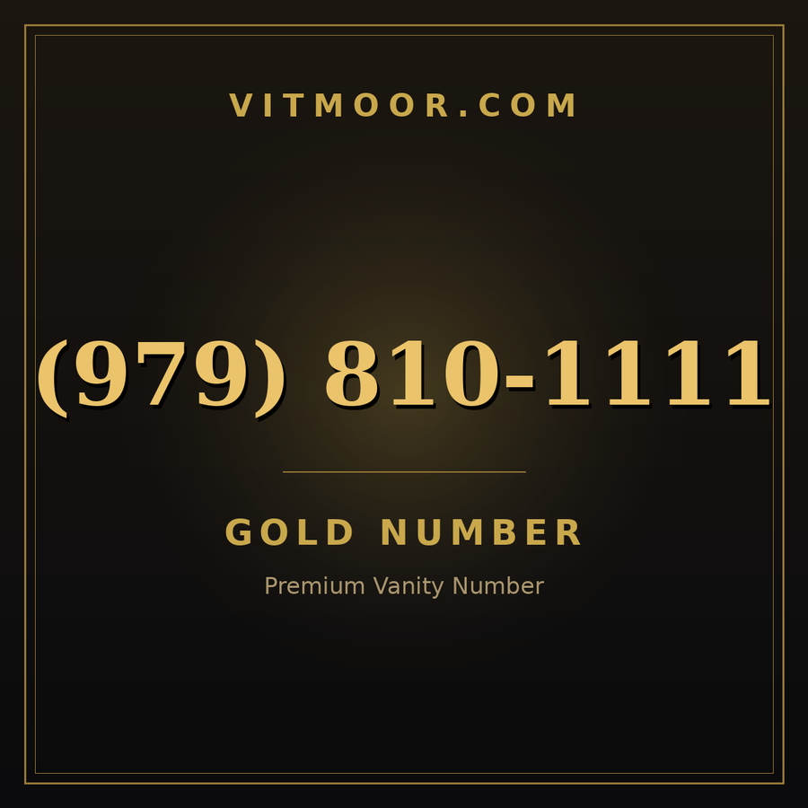VITMOOR Gold premium number (979) 810-1111