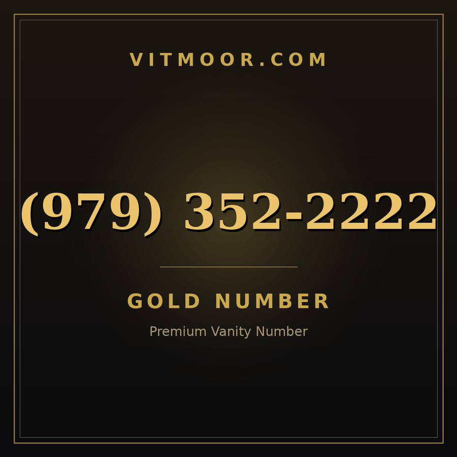 VITMOOR Gold premium number (979) 352-2222