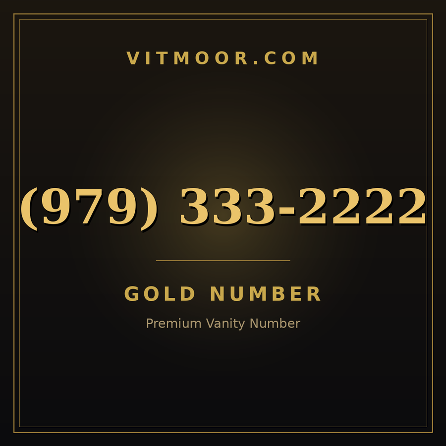 VITMOOR Gold premium number (979) 333-2222