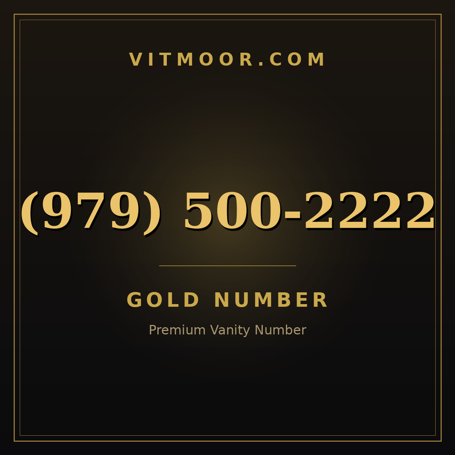 VITMOOR Gold premium number (979) 500-2222