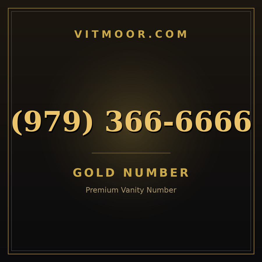 VITMOOR Gold premium number (979) 366-6666