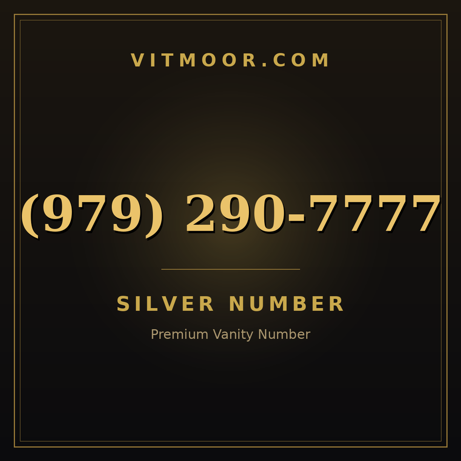 VITMOOR Silver premium number (979) 290-7777