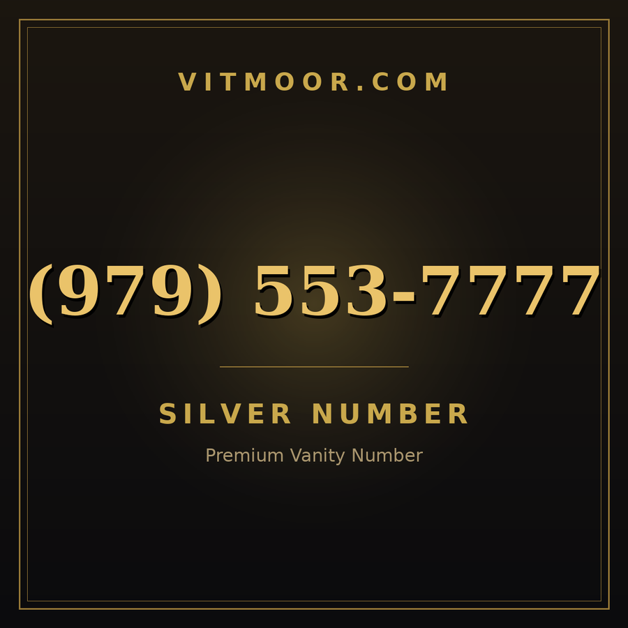 VITMOOR Silver premium number (979) 553-7777