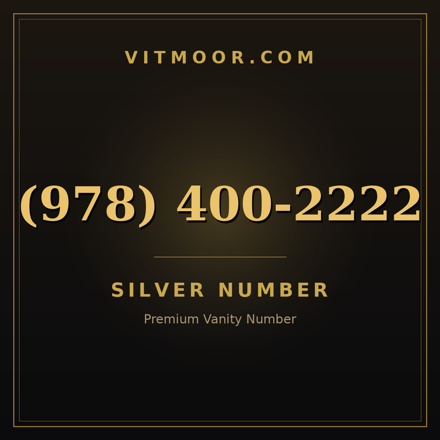 VITMOOR Silver premium number (978) 400-2222
