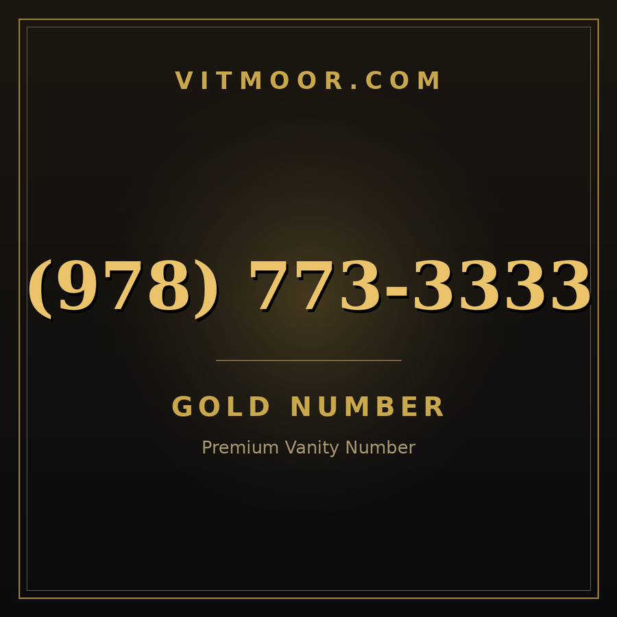 VITMOOR Gold premium number (978) 773-3333