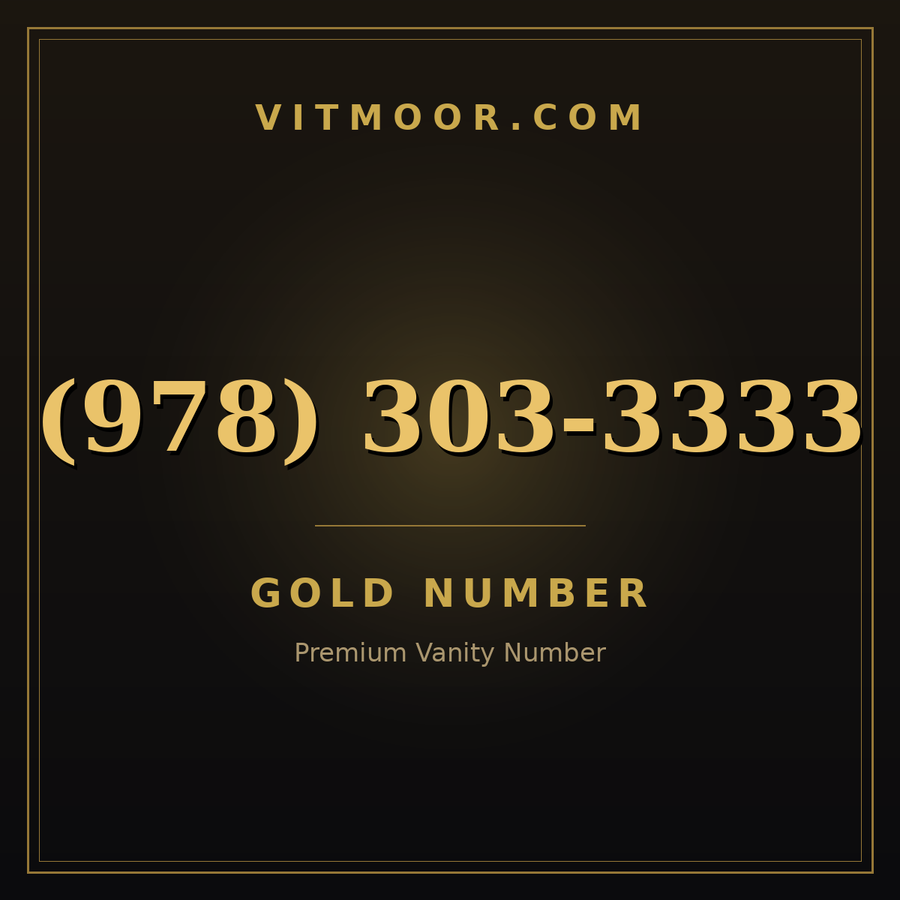 VITMOOR Gold premium number (978) 303-3333