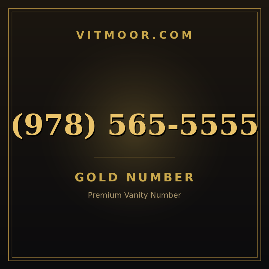 VITMOOR Gold premium number (978) 565-5555