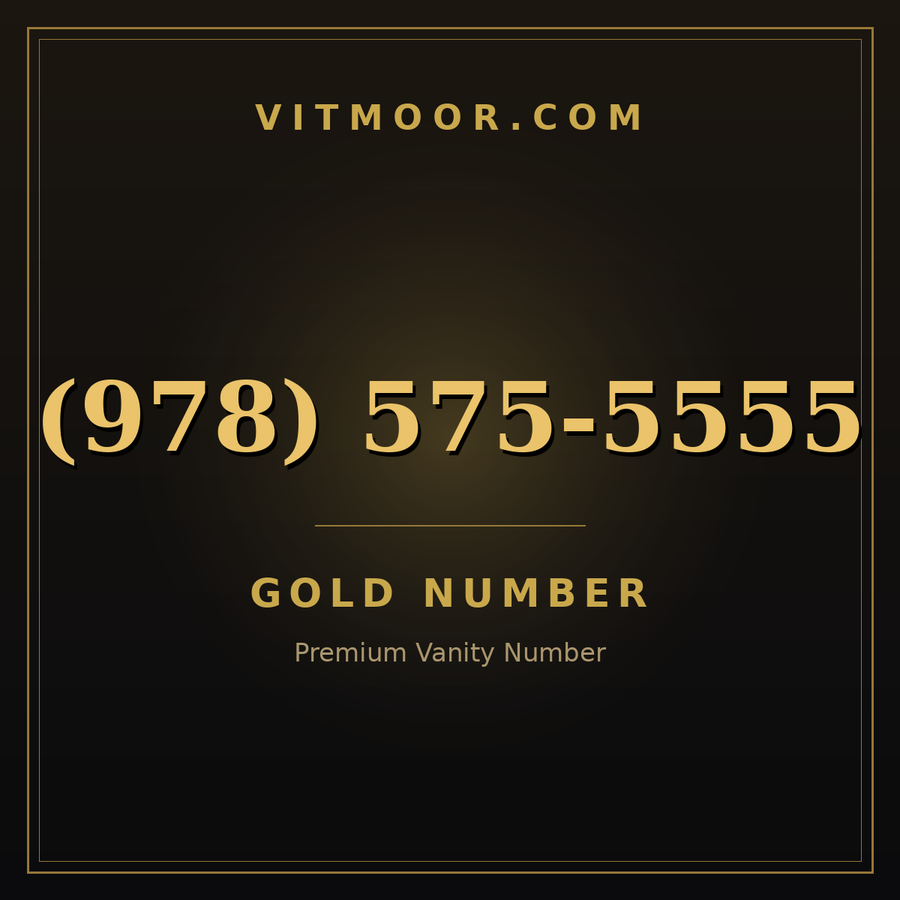 VITMOOR Gold premium number (978) 575-5555