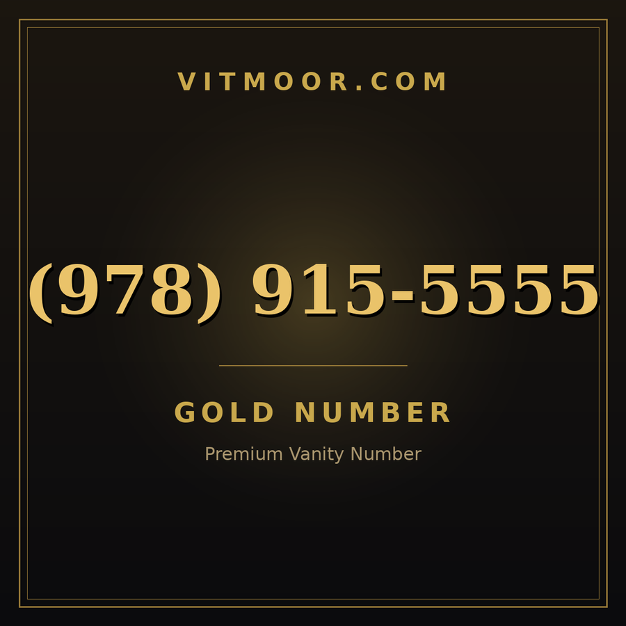 VITMOOR Gold premium number (978) 915-5555