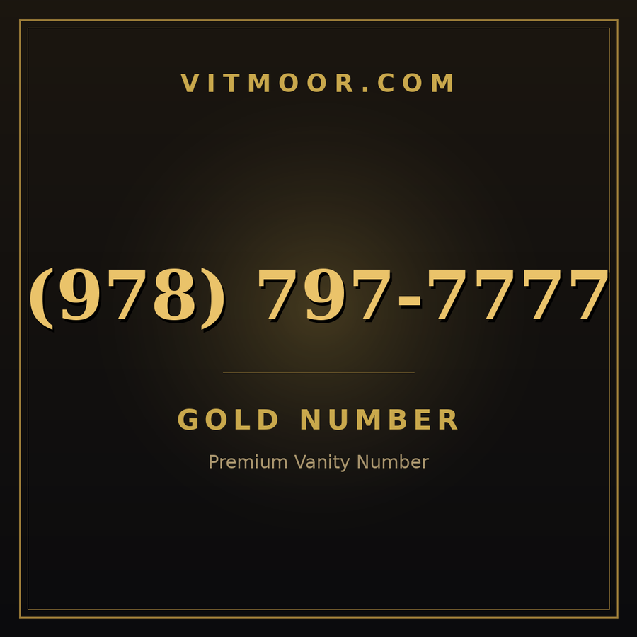 VITMOOR Gold premium number (978) 797-7777