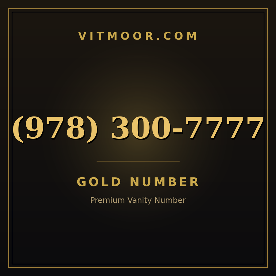 VITMOOR Gold premium number (978) 300-7777